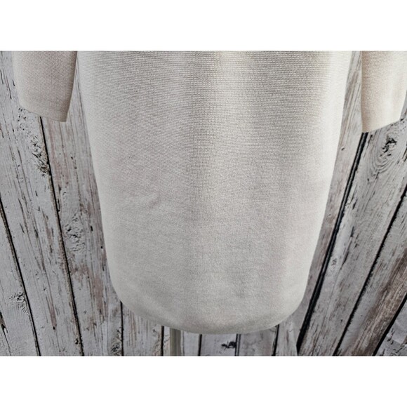 PLK Women's Large Club Monaco 100% Wool Knit Sweater Dress W Silk Accent NWOT - Picture 4 of 12
